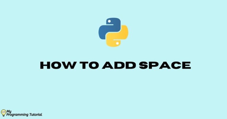 How to add Space in Python