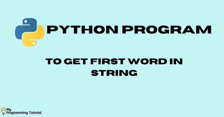 Python get first word in string (3 Ways)