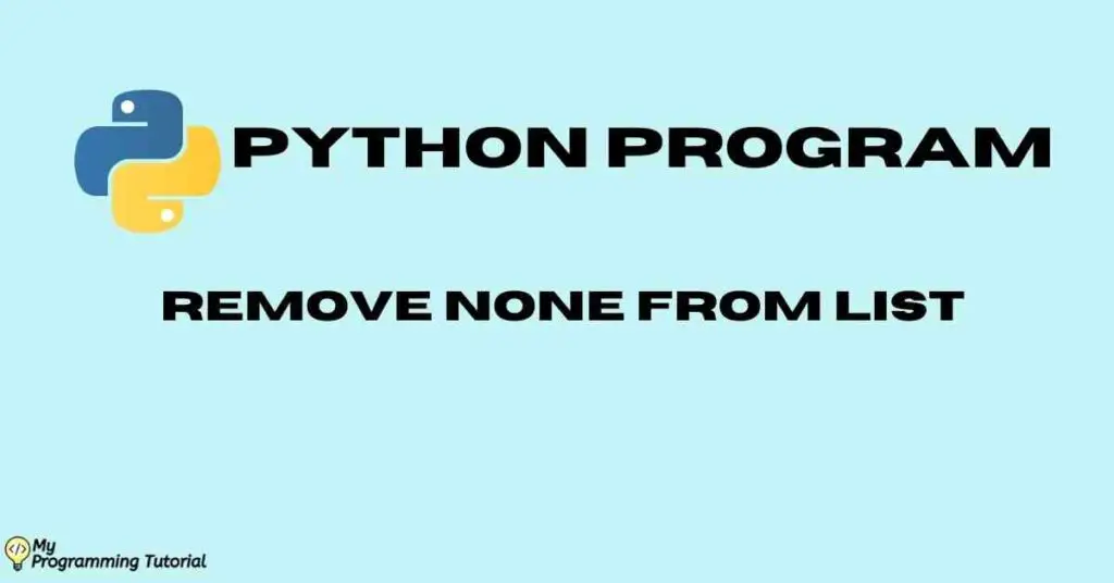 remove none from list Python