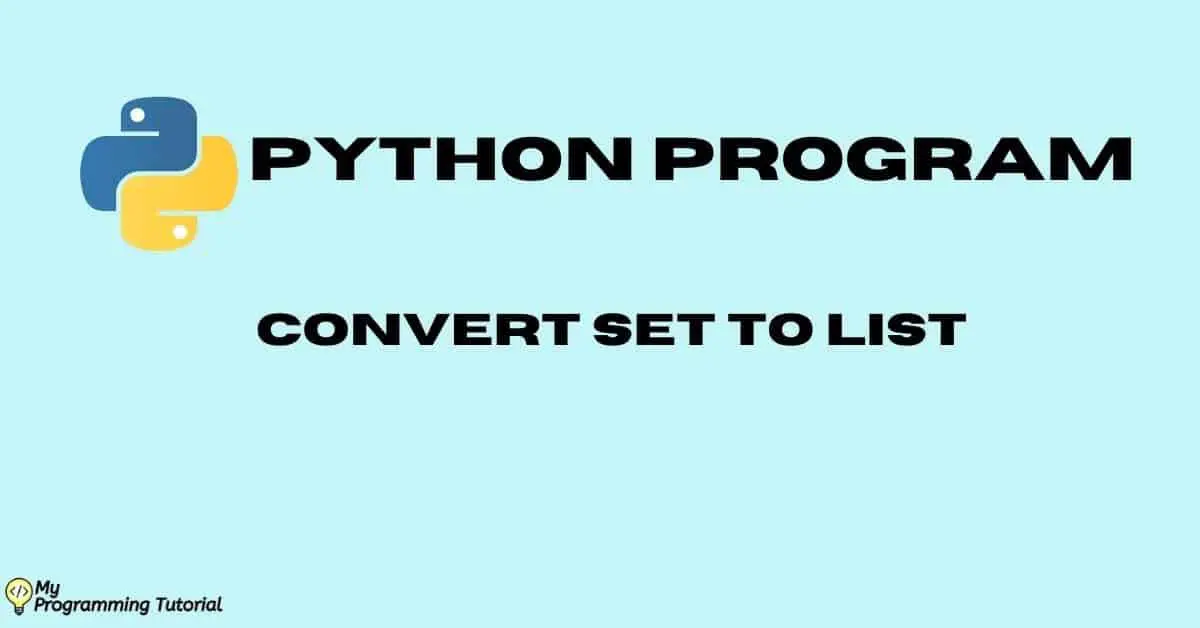 python convert set to list